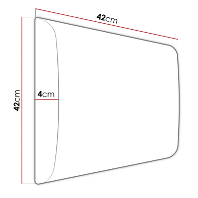 Stena do predsiene s čalúnenými panelmi 42x42 SELAND 2 - grafit / šedá