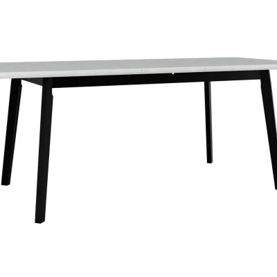 Rozkladací stôl 160 cm so 6 stoličkami ADELBITE 7 - biely / čierny / modrý