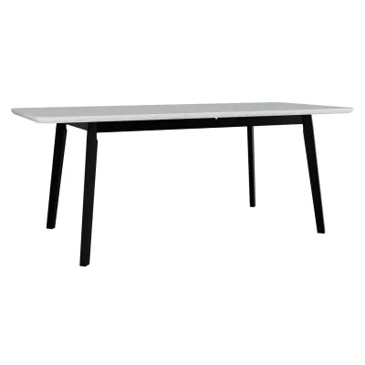 Rozkladací stôl 160 cm so 6 stoličkami ADELBITE 7 - biely / čierny / modrý