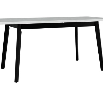 Rozkladací jedálenský stôl 140 cm so 6 stoličkami ADELBITE 3 - dub artisan / čierny / modrý