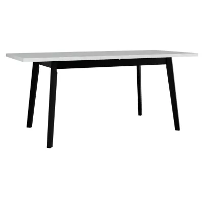 Rozkladací jedálenský stôl 140 cm so 6 stoličkami ADELBITE 3 - dub artisan / čierny / modrý