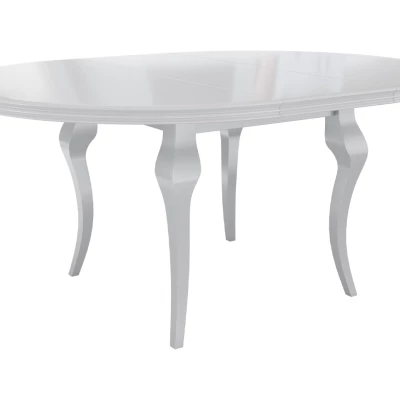 Rozkladací jedálenský stôl 120 cm so 4 stoličkami KRAM 2 - biely / čierny / ružový