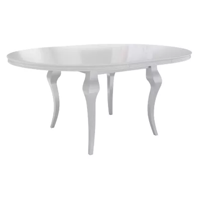 Rozkladací jedálenský stôl 120 cm so 4 stoličkami KRAM 2 - biely / čierny / ružový