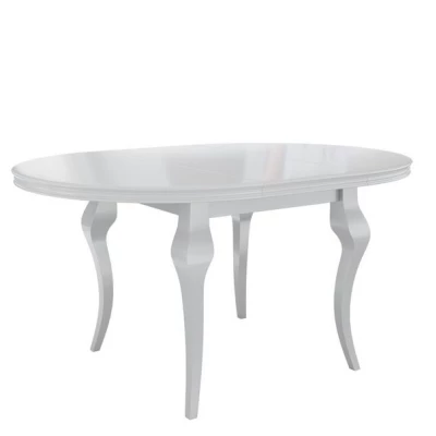 Rozkladací jedálenský stôl 100 cm so 4 stoličkami KRAM 2 - biely / čierny / smotanový