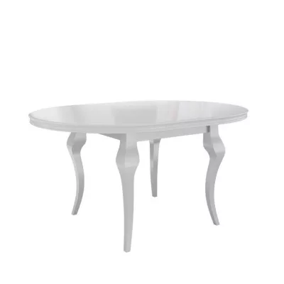 Rozkladací jedálenský stôl 100 cm so 4 stoličkami KRAM 2 - biely / čierny / smotanový