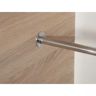 Úzka zrkadlová šatníková skriňa 100 cm ZITA - biela