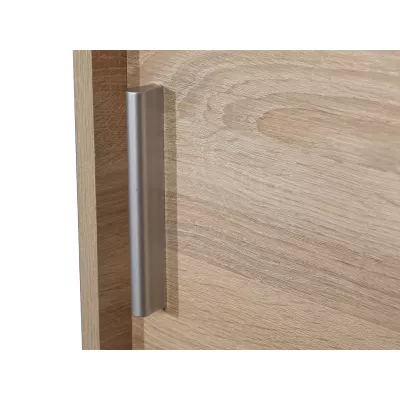 Úzka zrkadlová šatníková skriňa 100 cm ZITA - biela