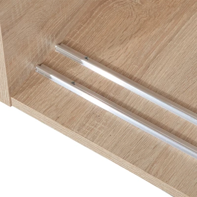 Úzka zrkadlová šatníková skriňa 100 cm ZITA - biela