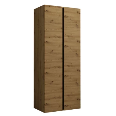 Šatníková skriňa do predsiene 74 cm SELAND - dub artisan / čierna