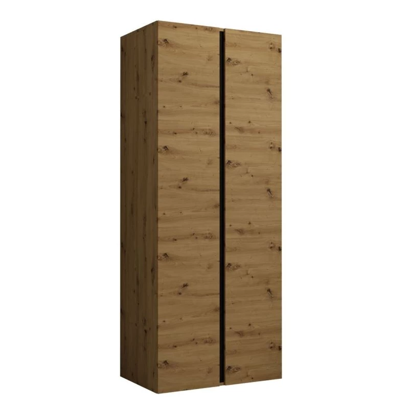 Šatníková skriňa do predsiene 74 cm SELAND - dub artisan / čierna