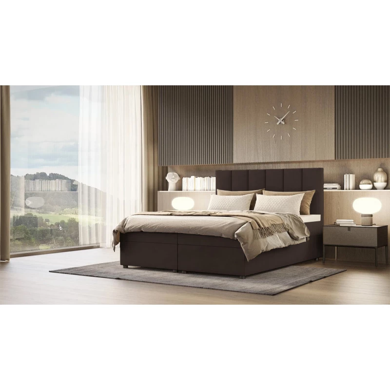 Hotelová posteľ DELTA 1 - 140x200, tmavo hnedá