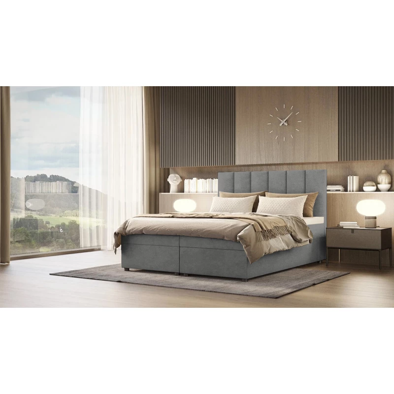 Čalúnená posteľ DELTA 2 - 160x200, šedá