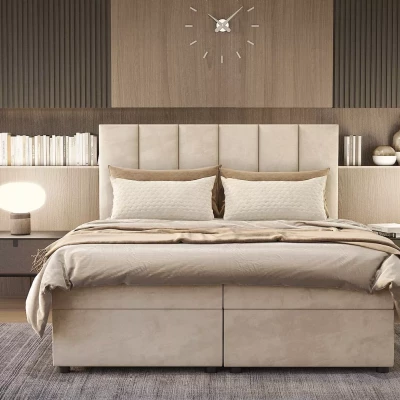 Čalúnená posteľ DELTA 2 - 160x200, tmavo šedá