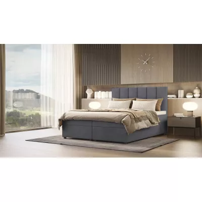 Čalúnená posteľ DELTA 2 - 160x200, tmavo šedá
