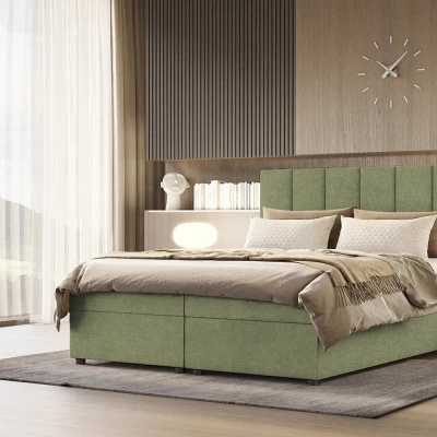Kontinentálna posteľ DELTA 4 - 140x200, svetlo zelená