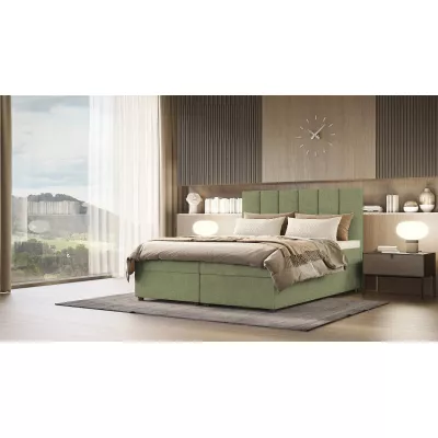 Kontinentálna posteľ DELTA 4 - 140x200, svetlo zelená