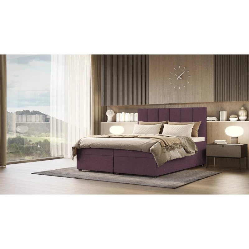 Kontinentálna posteľ DELTA 4 - 140x200, fialová