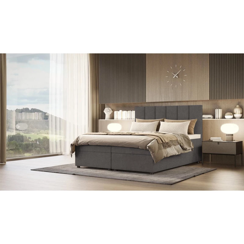 Kontinentálna posteľ DELTA 4 - 180x200, šedá