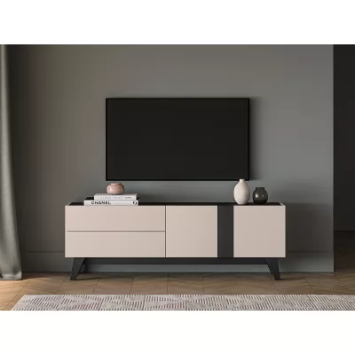Televízny stolík CHARLOTTE - kašmír / čierny