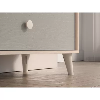 Detská šuplíková komoda OLIVIA - béžová / šedá