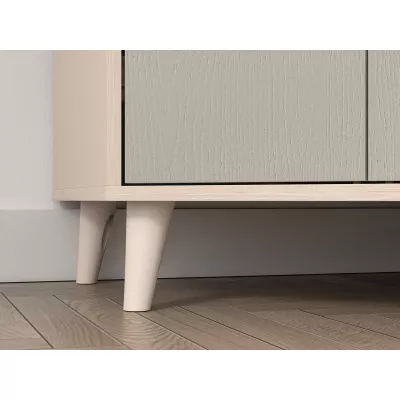 Rohová šatníková skriňa 80 cm do detskej izby OLIVIA - béžová / šedá