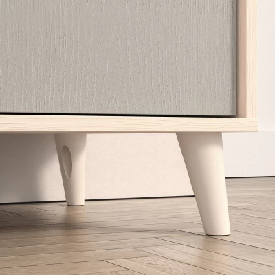Dvojdverová šatníková skriňa 80 cm do detskej izby OLIVIA - béžová / šedá