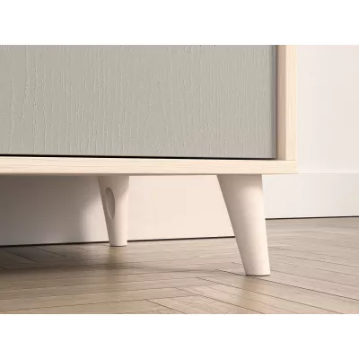 Dvojdverová šatníková skriňa 80 cm do detskej izby OLIVIA - béžová / šedá