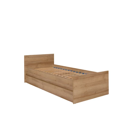 Jednolôžková posteľ s roštom 80x200 LIONU - dub riviera