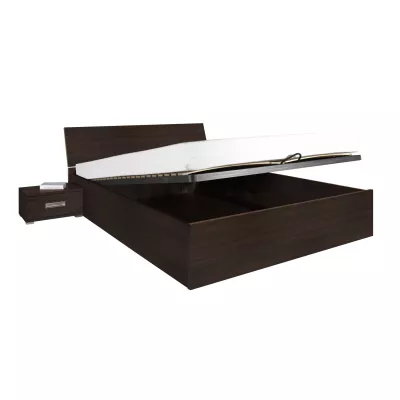 Manželská posteľ s úložným priestorom 160x200 MAKEL - biela