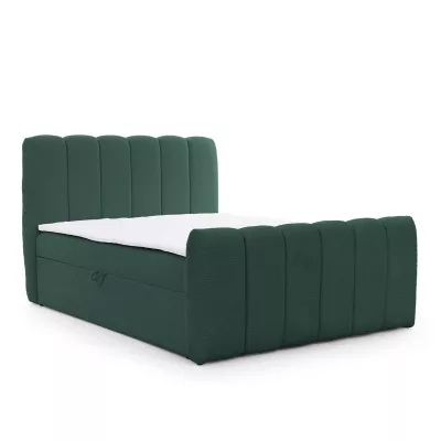 Boxspringová posteľ 200x200 SEMINOLE - tmavo zelená + topper