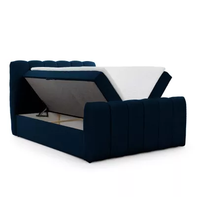 Boxspringová posteľ 180x200 SEMINOLE - čierna + topper