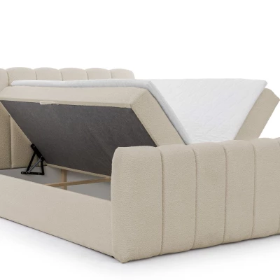 Boxspringová posteľ 160x200 SEMINOLE - béžová + topper