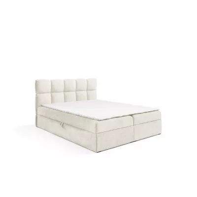 Kontinentálna posteľ 180x200 KLONDIKE - smotanová + topper