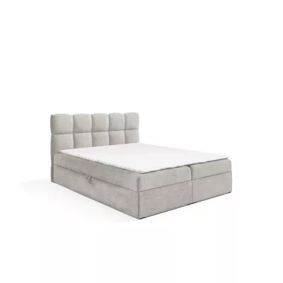 Kontinentálna posteľ 120x200 KLONDIKE - platinovo šedá + topper