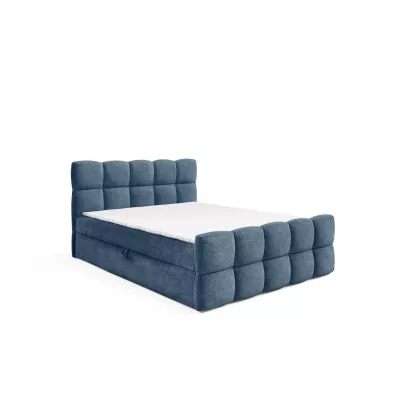 Kontinentálna posteľ 200x200 ISEMBARD - modrá + topper