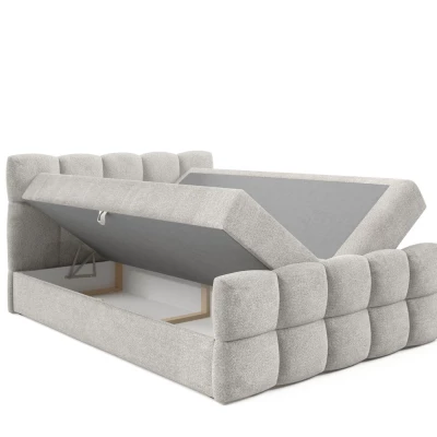 Kontinentálna posteľ 200x200 ISEMBARD - modrá + topper