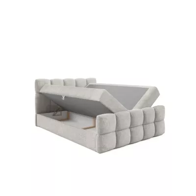 Kontinentálna posteľ 200x200 ISEMBARD - modrá + topper