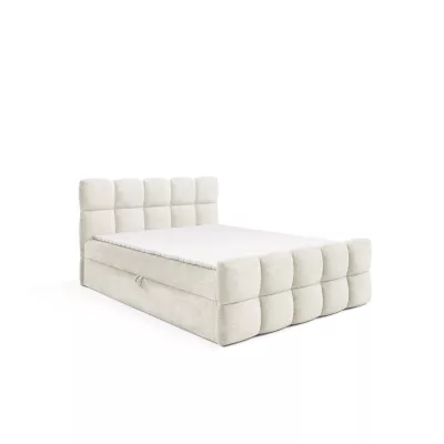 Kontinentálna posteľ 180x200 ISEMBARD - smotanová + topper