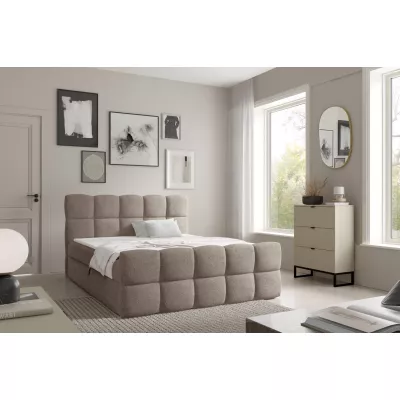 Kontinentálna posteľ 180x200 ISEMBARD - šedá + topper