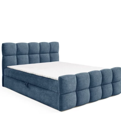 Kontinentálna posteľ 180x200 ISEMBARD - modrá + topper