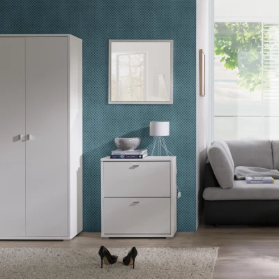 Dvojdverová šatníková skriňa 85 cm KINNEY - biela