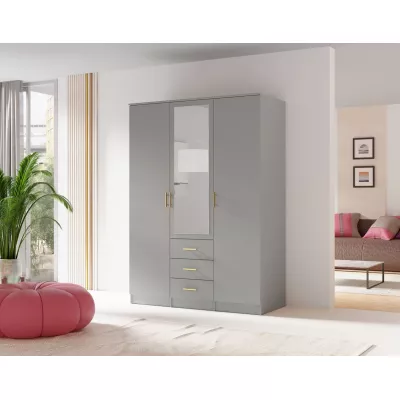 Kombinovaná šatníková skriňa 150 cm HENDRUM - šedá