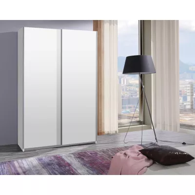 Vysoká šatníková skriňa 135 cm WILTON - biela
