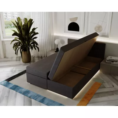 Čalúnené dvojlôžko 180x195 MORIA 2 s úložným priestorom - modro šedé