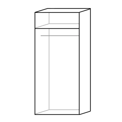 Dvojdverová šatníková skriňa 90 cm FRIDLEY - dub sonoma
