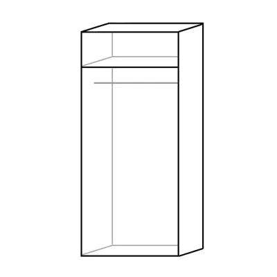 Dvojdverová šatníková skriňa 90 cm FRIDLEY - dub sonoma