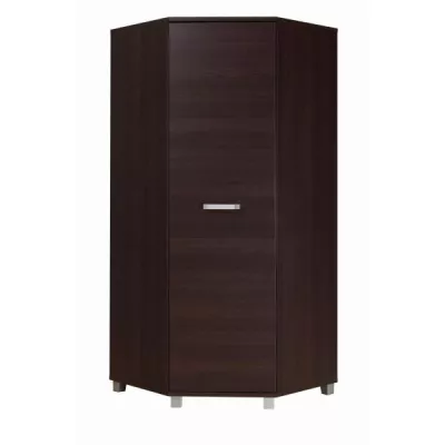 Rohová šatníková skriňa 90 cm ANDOVER - gaštan wenge