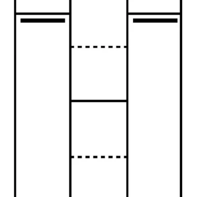 Šatníková kombinovaná skriňa 150 cm ANDOVER - gaštan wenge