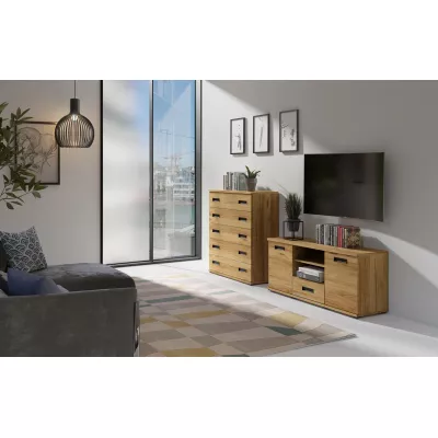 Komoda so šuplíkmi MAKEL - gaštan wenge