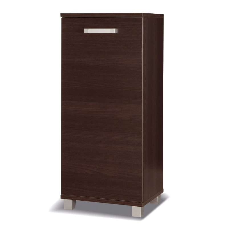 Úzka komoda s dvierkami ANDOVER - gaštan wenge